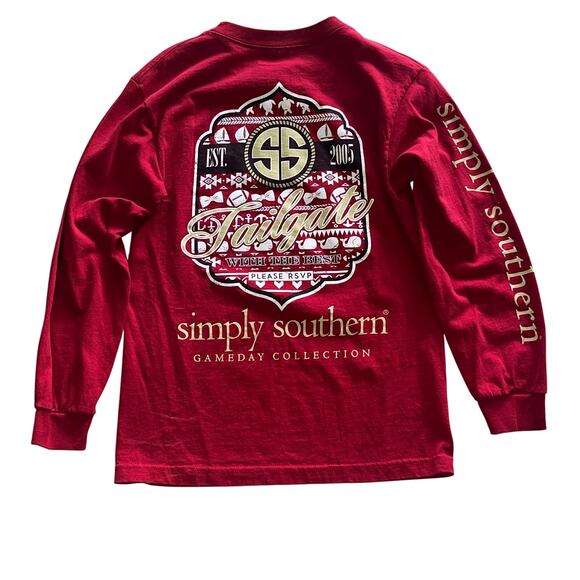 Simply Southern Gameday Collection Women's SM Tailgate With The Best T-shirt - Picture 1 of 6